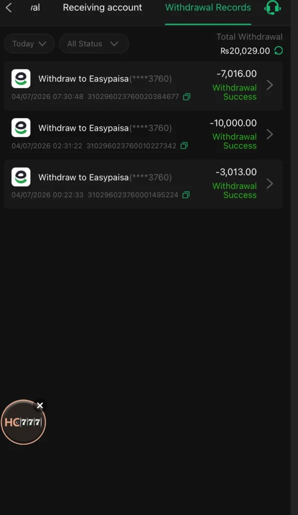 bv999 withdrawal proof 